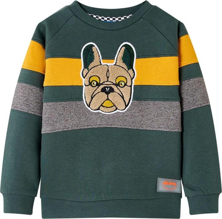 Produktbild VidaXL Kinder-Sweatshirt Dunkelgrün 128,Material: 92 % Baumwolle (128)