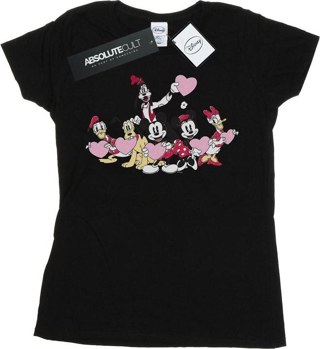 Actual product image Disney Womens/Ladies Mickey Mouse Love Friends Cotton T-Shirt (XL)