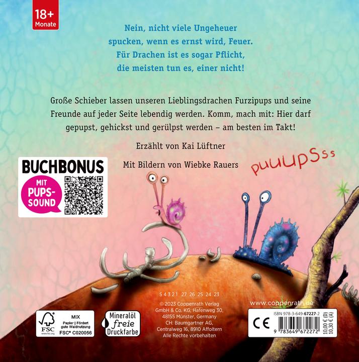 Actual product image Furzipups, der Knatterdrache (German, Kai Lüftner, Wiebke Rauers, 2023)