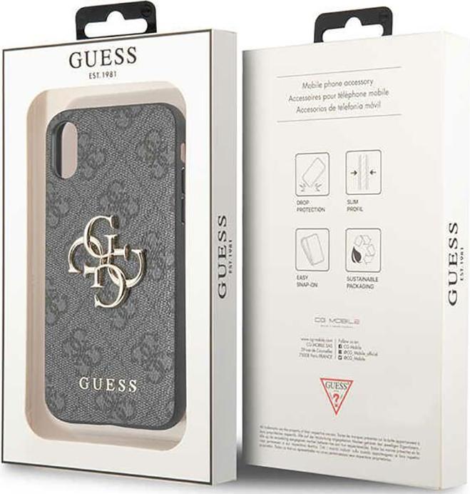 Produktbild Guess 4G Big Metal Logo - Etui iPhone X (szary) (Apple iPhone X)