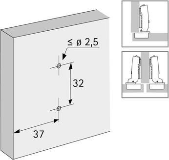Image du produit Hettich Aktions-Set Topfbänder Sensys 8645i inkl. Montageplatte 8099 u