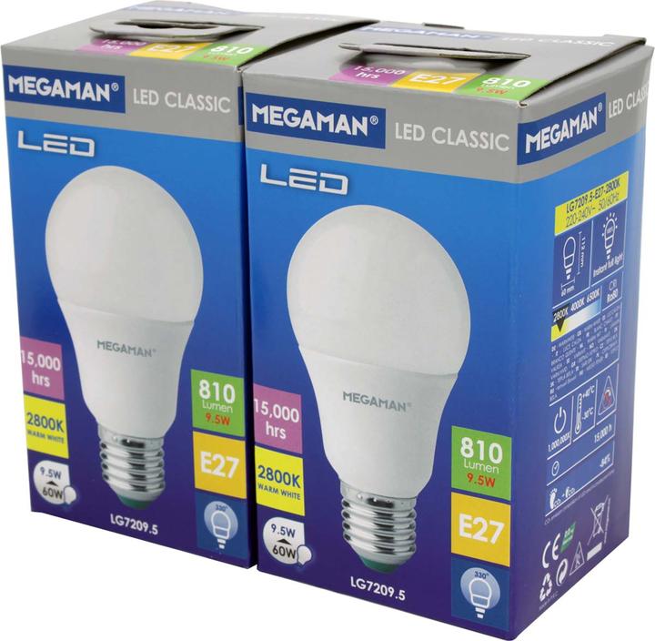 Immagine prodotto Megaman Lampada classica a LED (E27, 8.60 W, 806 lm, 1 x, F)