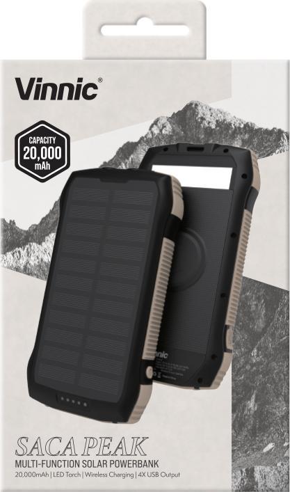 Produktbild Vinnic Solar Powerbank (20000 mAh, 20 W, 74 Wh)