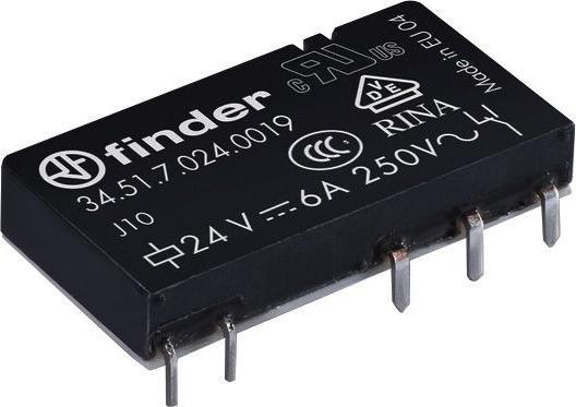 Produktbild Finder Relais Pcb SPDT Spule flach 6A 5Vdc