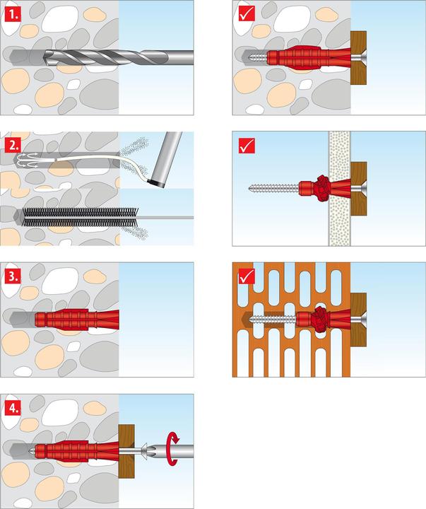 Actual product image Tox All-purpose dowel Tri 6x51 mm, incl. screw 50 pieces (50 pcs.)