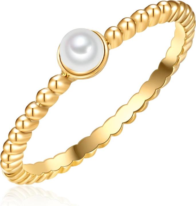 Lulu & Jane Messing Muschelkernperle gelbgold - 33550