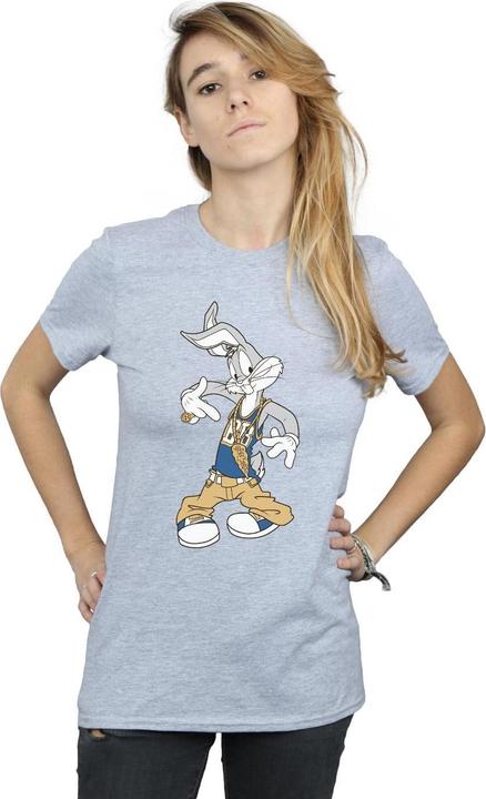 Actual product image Looney Tunes Womens/Ladies Rapper Bugs Bunny Cotton Boyfriend T-Shirt (M)