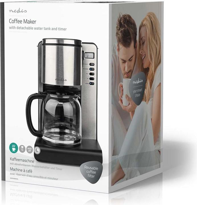 Actual product image Nedis Coffee maker max. capacity: 1.5 l Number of cups at once: 12 Keep warm Switch on timer