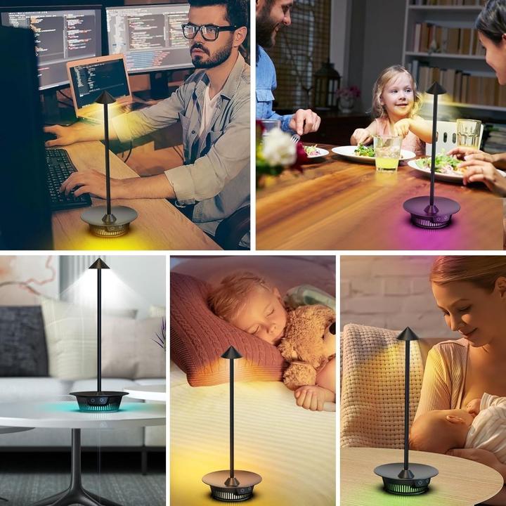 Actual product image Techly Cordless LED lamp with RGB base Touch Dimmable (130 lm)