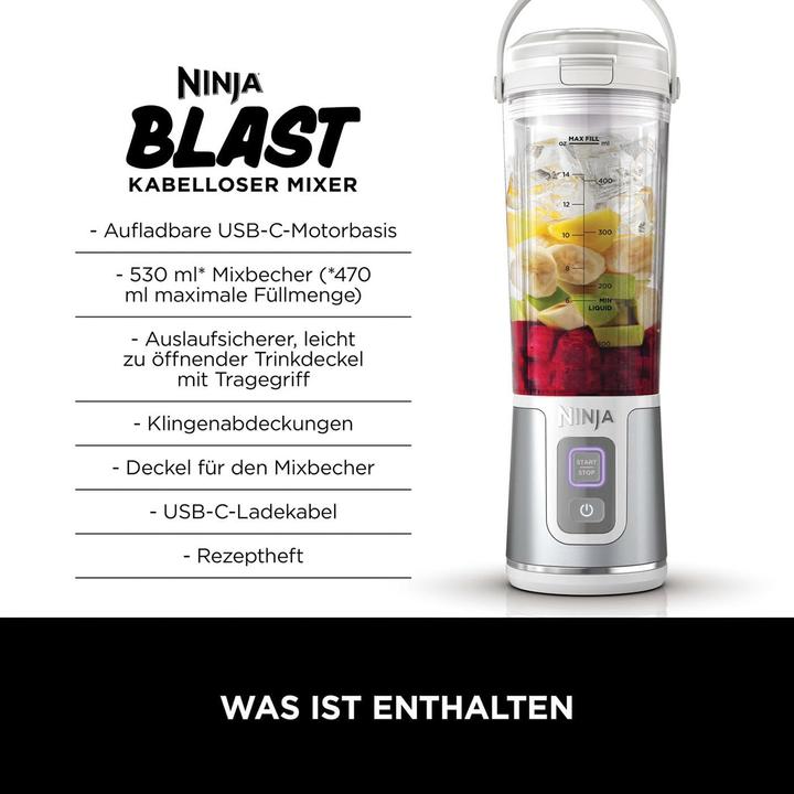 Actual product image Ninja BC151EUWH Blast cordless blender (EU plug, 14.40 W)