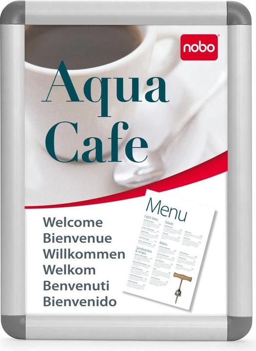 Immagine prodotto Kensington Telaio per poster NOBO 500 x 700 mm, incluso set di montaggio 32 mm in alluminio anodizzato argento (500 x 700 mm)