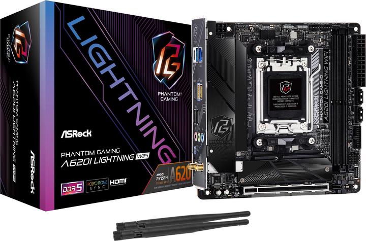 Produktbild AsRock A620I Lightning WiFi (AM5, AMD A620, Mini-ITX)
