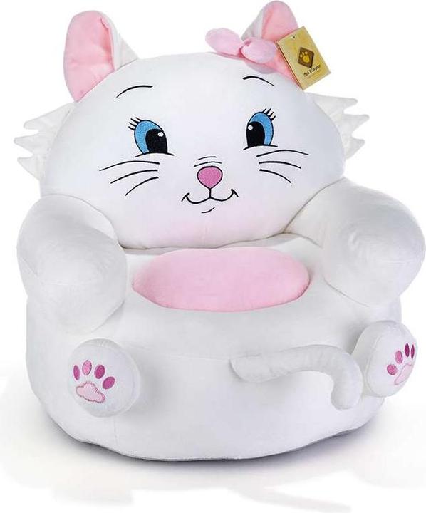 Actual product image Plush & Company Small armchair white cat