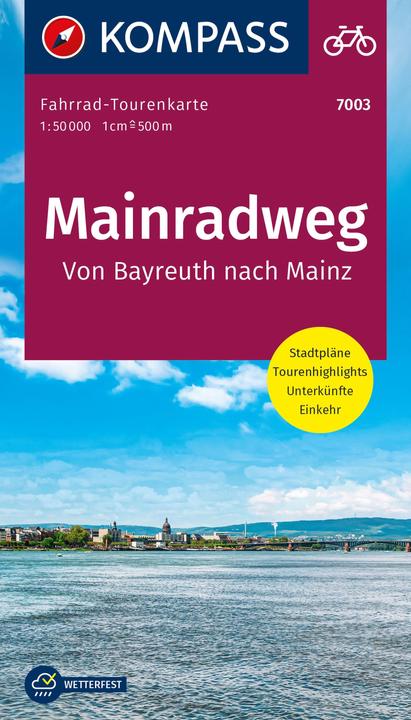 Actual product image KOMPASS Cycle Tour Map Main Cycle Route (German, 2023)