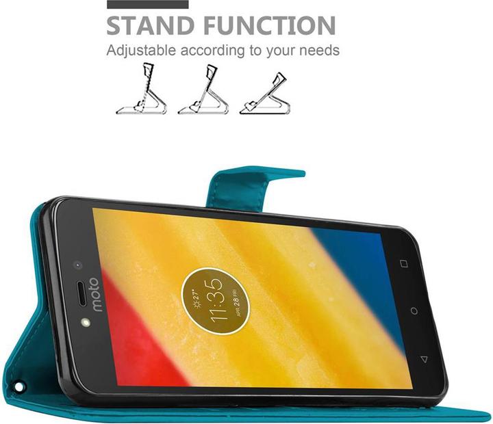 Produktbild Cadorabo Flower Book Cover (Motorola Moto C Plus)