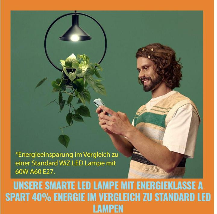 Produktbild WiZ Filament-Lampe (E27, 4.30 W, 903 lm, 1 x, A)