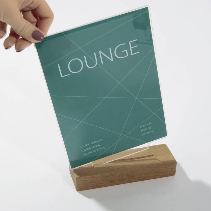 Image du produit Sigel Présentoir de table avec socle en bois (A6)