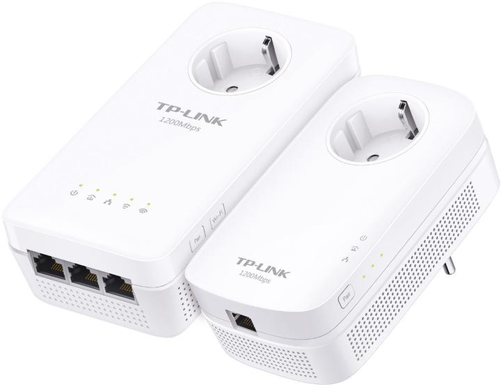 Actual product image TP-Link AV1200 GigabitPowerline ac WLAN KIT with front socket up to 1200Mbps powerline data rate Line... (1200 Mbit/s)