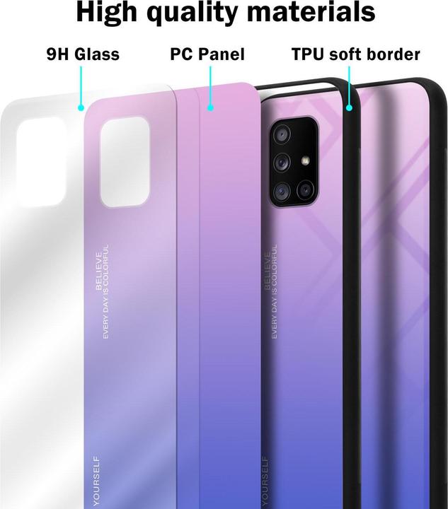 Productafbeelding Cadorabo TPU 2 kleuren glasdekking (Samsung Galaxy A71 5G)