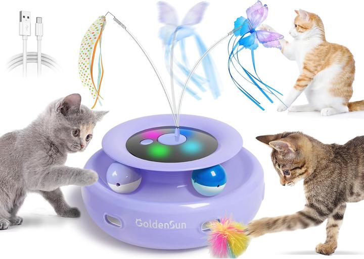 Actual product image GoldenSun 3 in 1 interaktives Katzenspielzeug