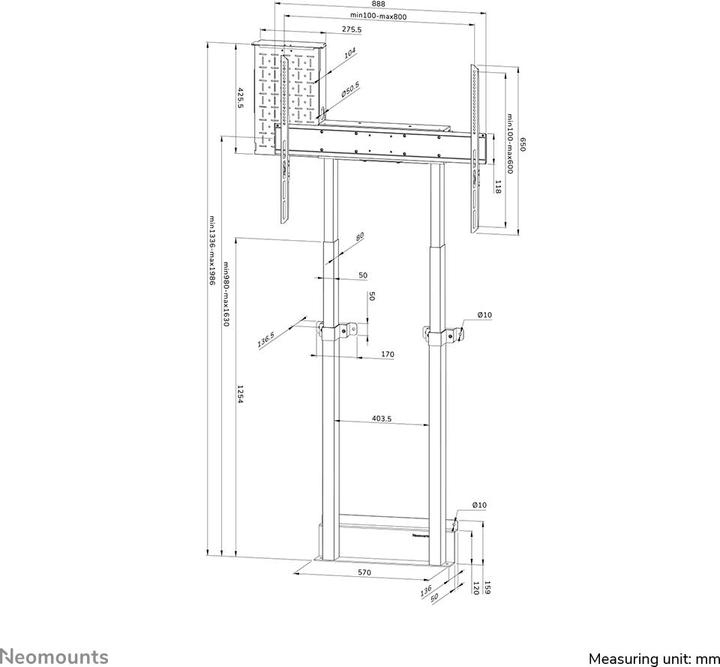 Valeurs nutritives et ingrédients Neomounts WL55-875BL1 (Universel, 100", 110 kg)