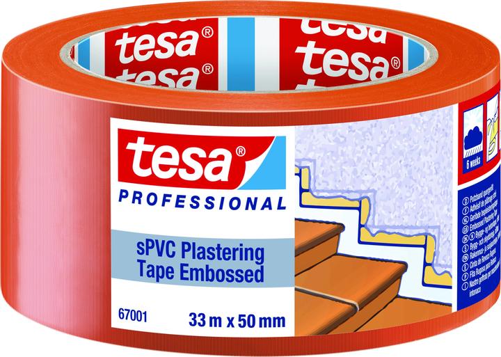 Produktbild tesa sPVC Putzband quergerillt (50 mm)