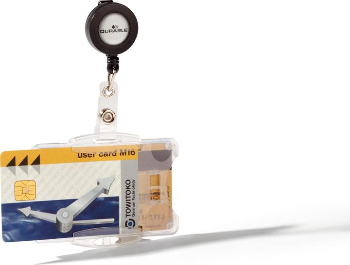 Immagine prodotto Durable PORTA CARTA D'ID DUO CON JOJO PER 2 CARTE D'ID AZIENDALI/SICUREZZA 1 Pg. Ã 10 pz 821919