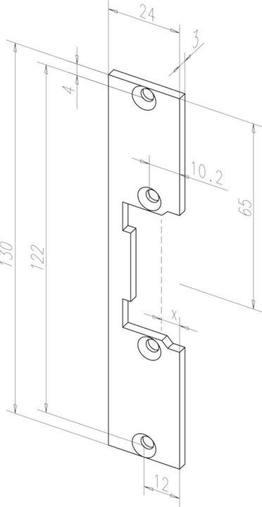 Actual product image effeff Flat strike plates for door opener (Striking plate)