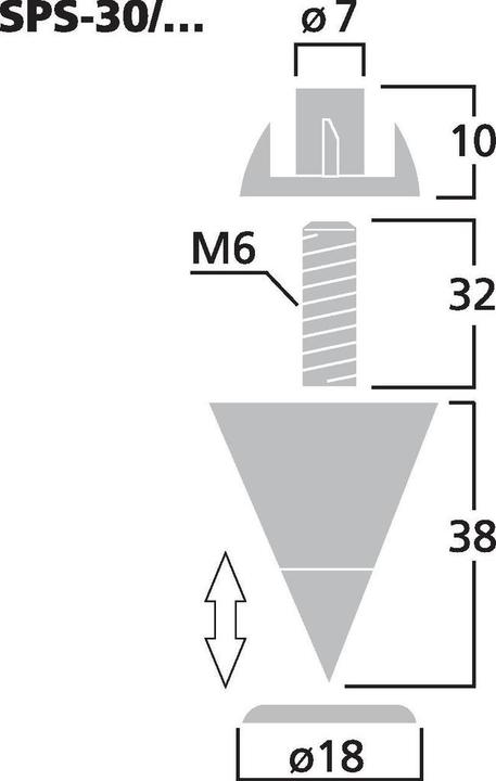 Actual product image Monacor Set of speaker spikes (4 pcs.)