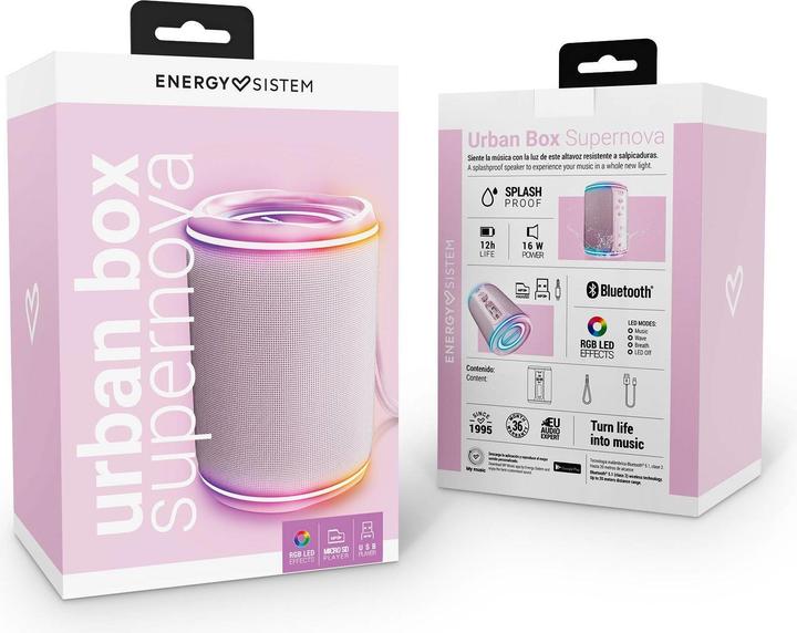 Actual product image Energy Sistem Urban Box Pink Supernova (12 h, Electrical connection)