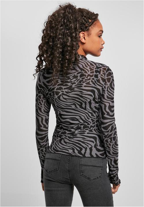 Produktbild Urban Classics Ladies AOP Mesh Turtleneck Longsleeve (S)