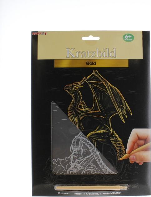 Actual product image Besttoy Scratch picture - Dragon - Gold