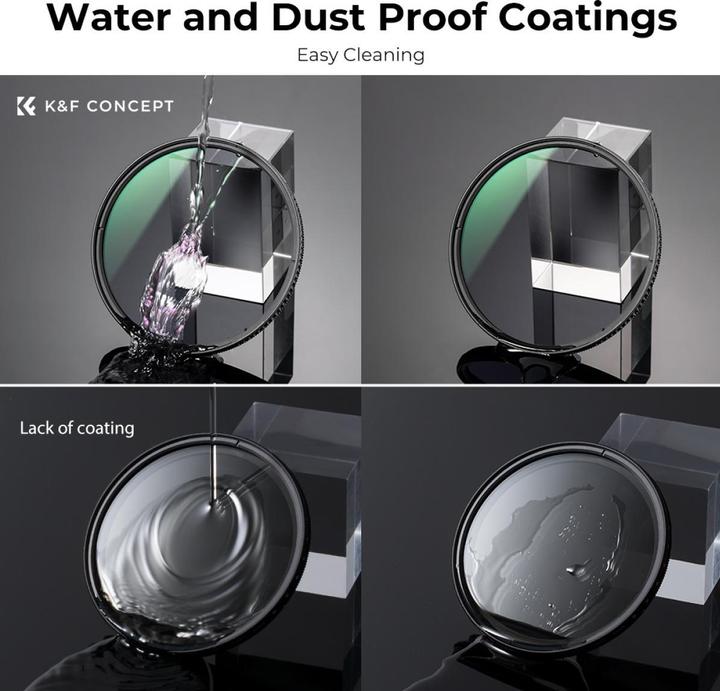 Image du produit K&F Concept 115MM CPL Filter Super Slim Circular Polarizing Filter with 28 Layer Green Coated, HD, Waterproof, A (Filtre polarisant)