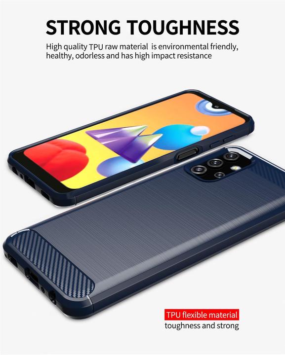 Produktbild Cadorabo TPU Ultra Slim carbon edelstahl Kombi Cover (Samsung Galaxy A32 5G)