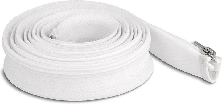 Produktbild Delock Geflechtschlauch mit Reissverschluss hitzebeständig 3 m x 30 mm weiss (Kabelschlauch, 300 cm)