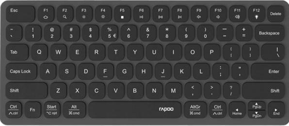 Actual product image Rapoo Keyboard With USB-C Adapter En (DE, Cable)