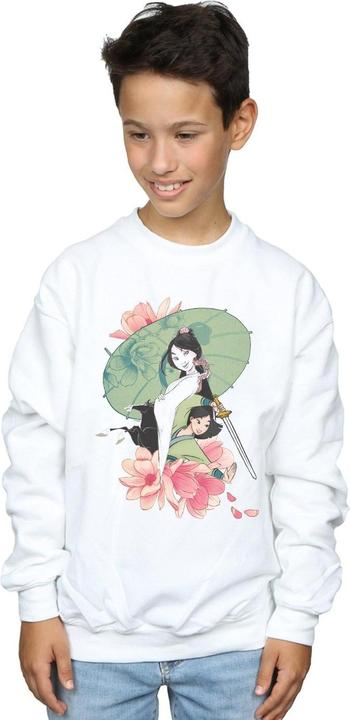 Actual product image Disney Boys Mulan Magnolia Collage Sweatshirt (128)