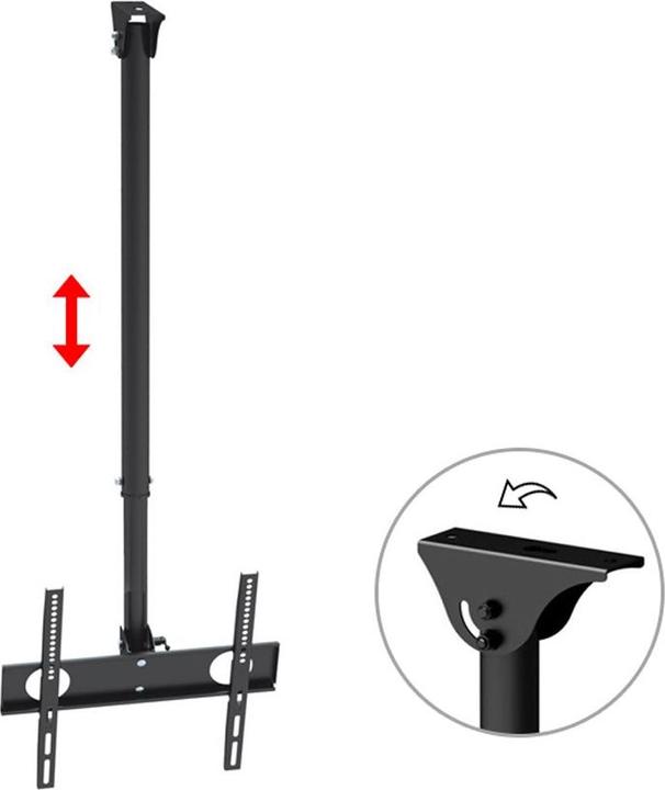 Produktbild Maclean MC-631 - VESA Monitor-/TV-Halterung, 32-55", schwarz, 50 kg (Decke, 55", 50 kg)