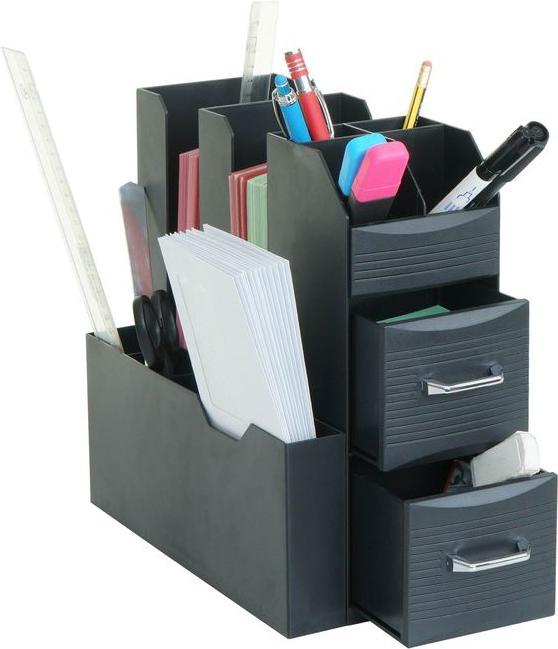 Immagine prodotto Mendler Organizzatore da scrivania HWC-L97, con 2 cassetti e 7 scomparti, 29x14x33 cm