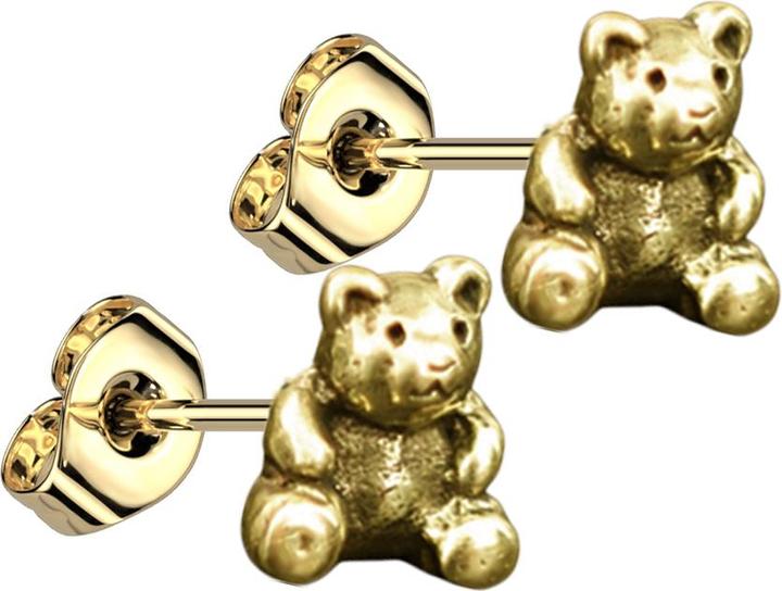 Immagine prodotto Chaotic Trading Ohrstecker vergoldet Bär (Ottone)