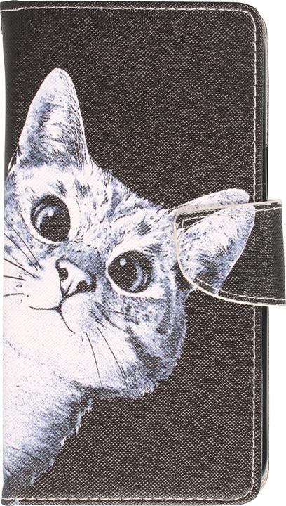 Produktbild PhoneLook Hülle Premium Wallet Flip-Magnetverschluss und Kartenfach Cat Looking at you (Apple iPhone 13)