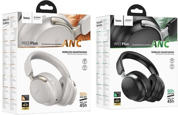 Actual product image Hoco W53 Plus Tone Headset mit ANC In-Ear Wireless Bluetooth Grau (ANC, 45 h, Wireless)