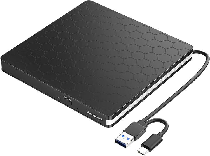 Amicool Lecteur CD DVD externe (Lecteur DVD)