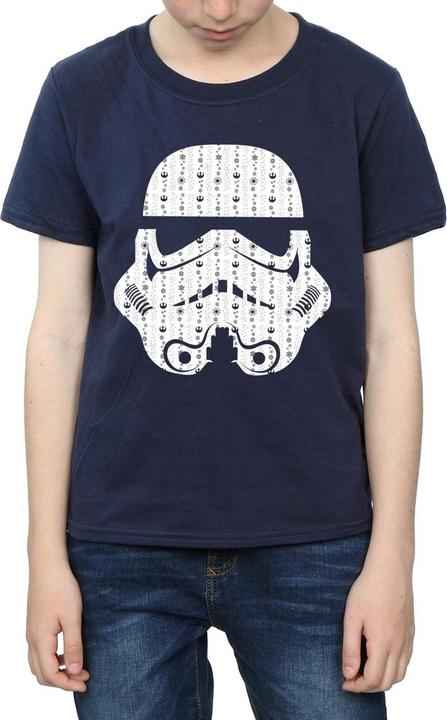 Immagine prodotto Star Wars Christmas Stormtrooper Helmet Maglietta Ragazzi (140, 146)