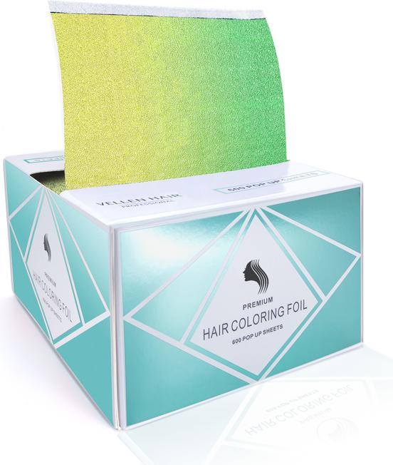 Image du produit Vellen Hair Films Pop Up 600 pcs. Jaune/vert