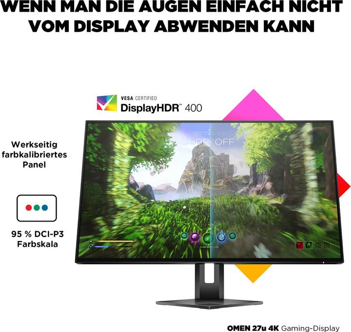 Actual product image HP Omen 27u (3840 x 2160 Pixels, 27")