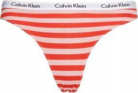 Actual product image Calvin Klein Ladies Thong Tanga, Rainer Stripe Pink Shell, 32 (XS)