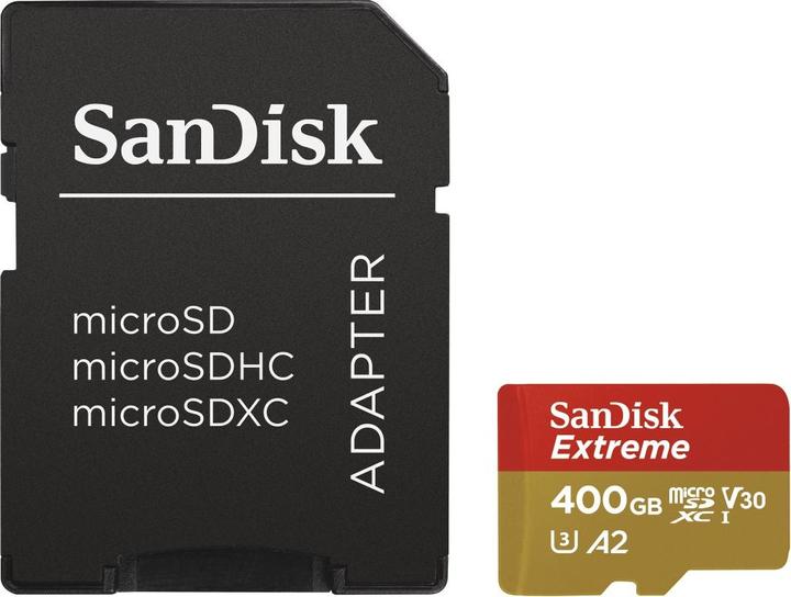 SanDisk Extreme microSD A2 (400 Go, microSDXC, U3, UHS-I)