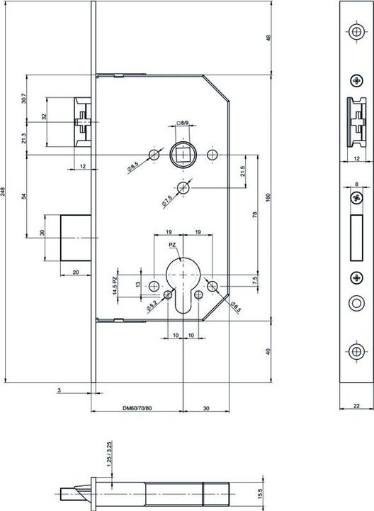 Actual product image Assa Abloy Beta Einsteckschl. 30100.6/60/22ex248/8