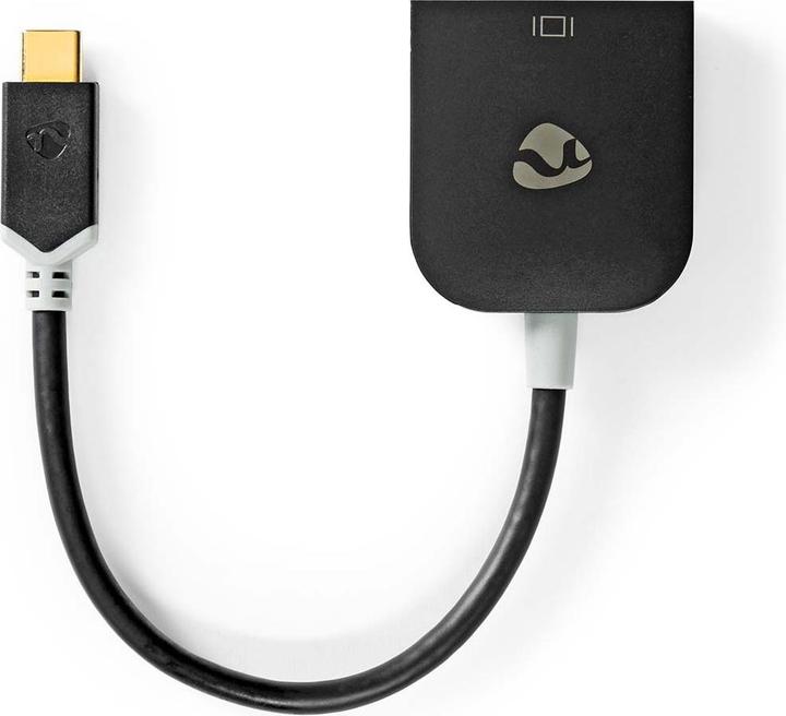 Produktbild Nedis USB-Adapter USB 3.2 Gen 1 USB-CT Stecker VGA Buchse 0.20 m rund Vergoldet PVC Anthrazit Verpac (USB Typ-C, 20 cm)